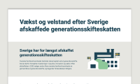 Faktaark 2 – Vækst og velstand efter Sverige afskaffede generationsskifteskatten